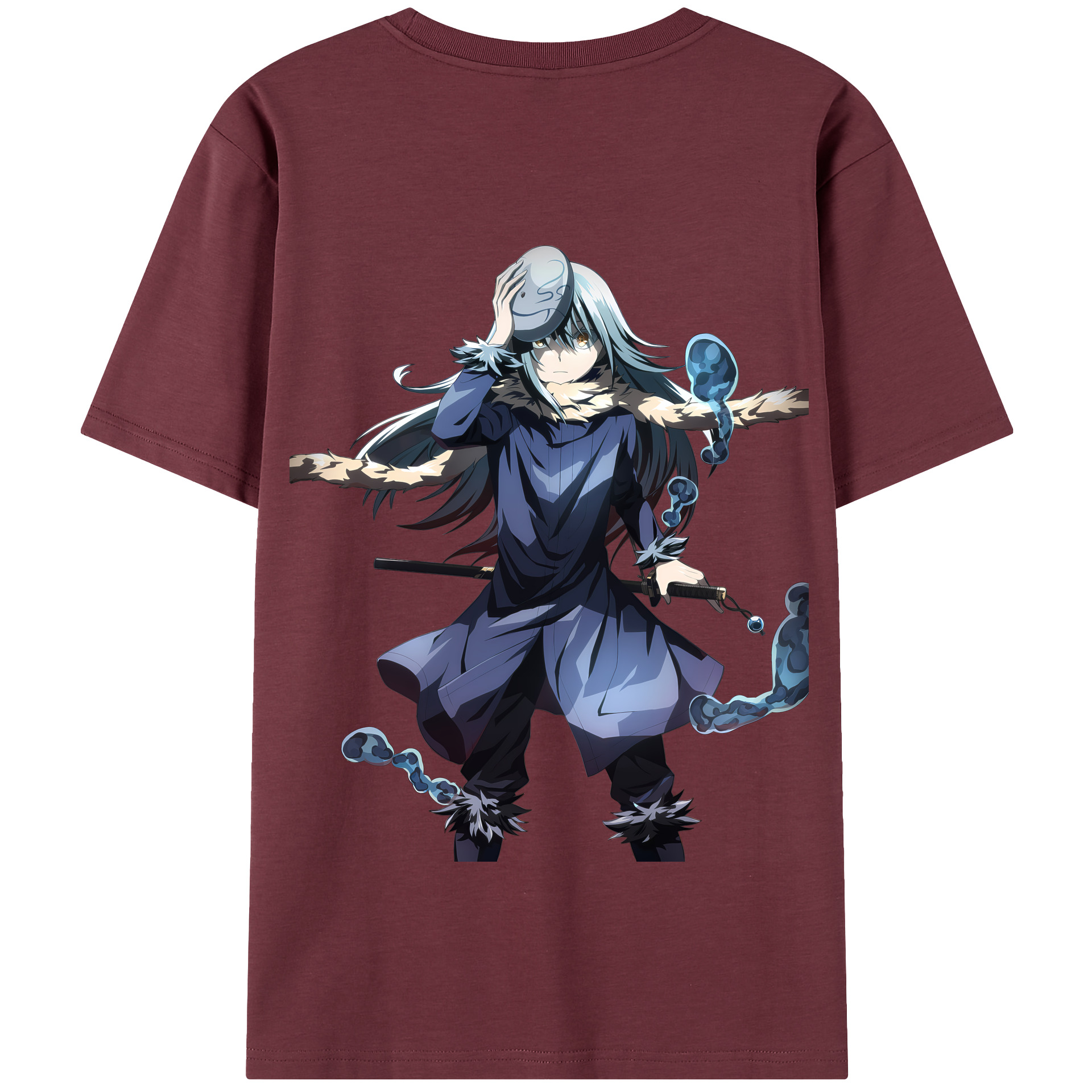 （画像用） 転スラ Regarding Reincarnated to Slime 綿100％半袖Tシャツ（背面プリント）